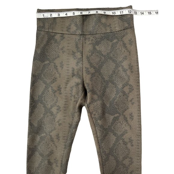 Bagatelle NYC Snake Print Faux Suede Leggings Olive‎ Python XS $98 NWOT - Picture 6 of 12